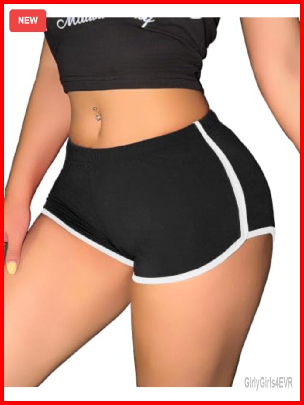 High Waisted Biker Shorts Polyester Spandex Yoga Gym Running Summer Lounge